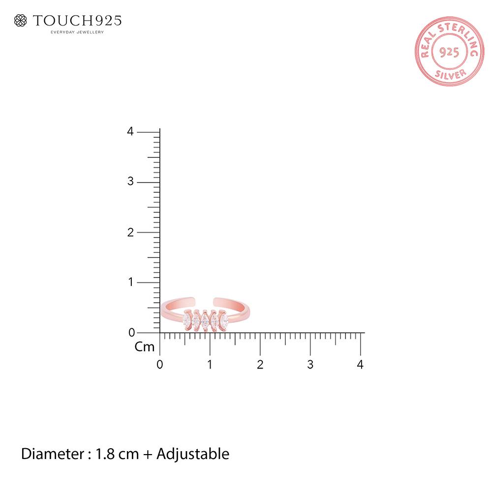 Glint Line Toe Ring : ANTR787