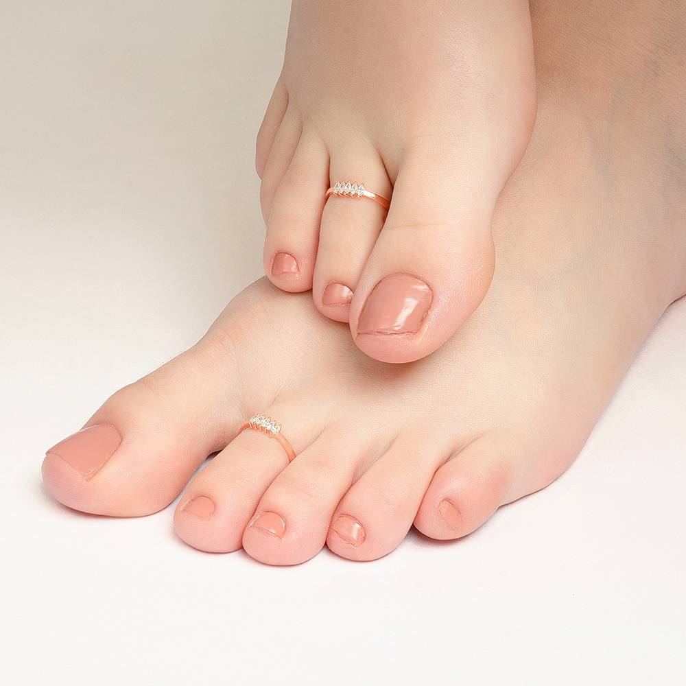 Glint Line Toe Ring : ANTR787