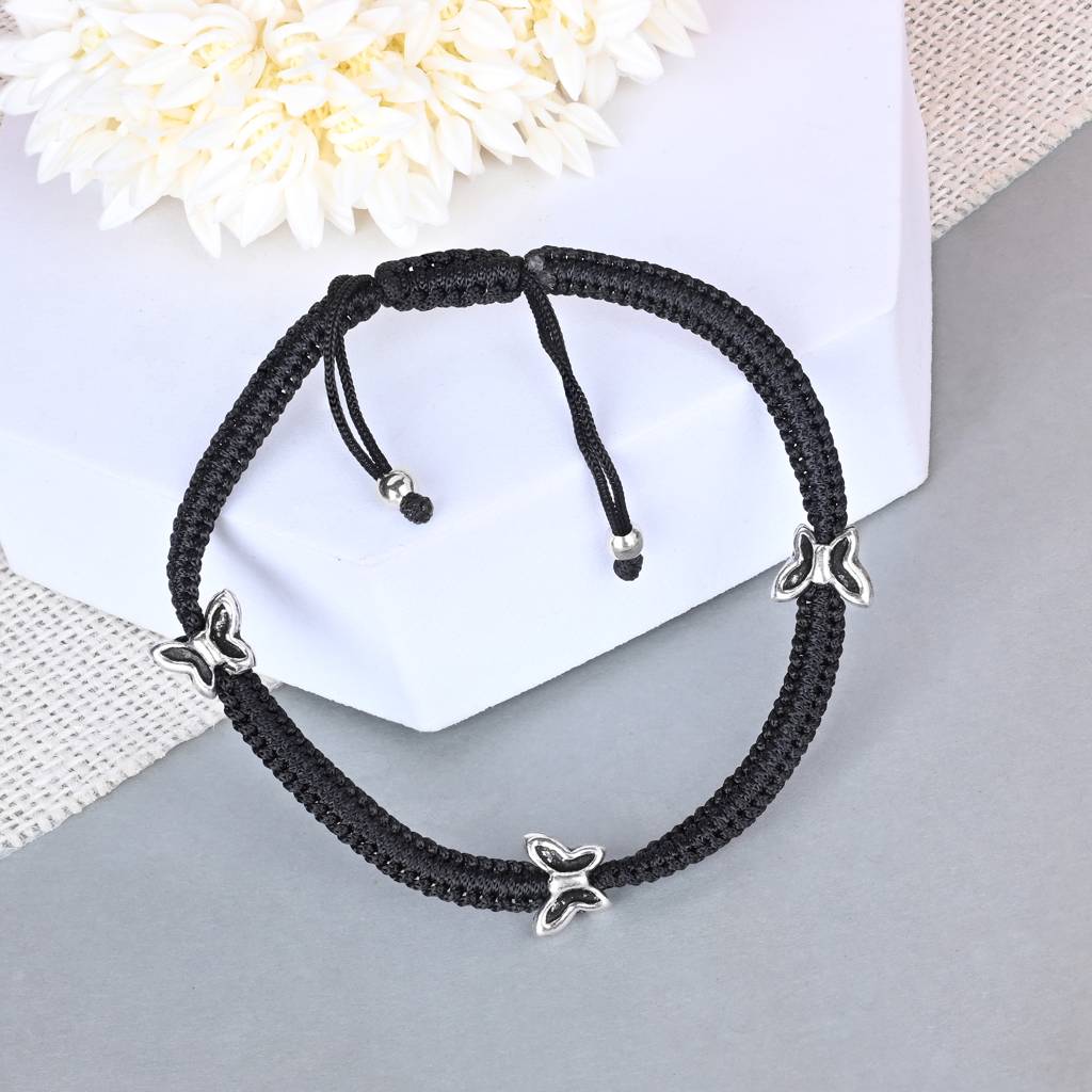 Butterfly Silver Thread Anklet : APA6