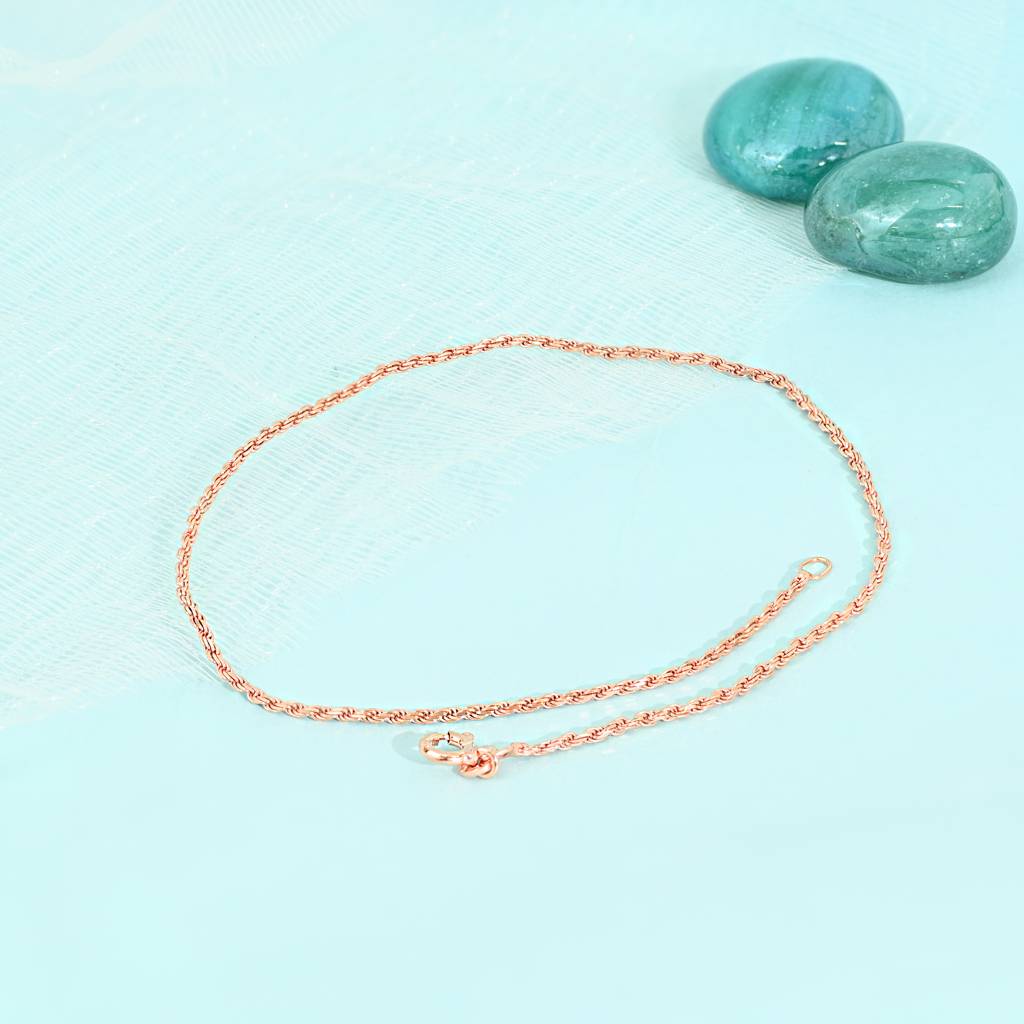 Classic Rolo Silver Anklet : APPA138