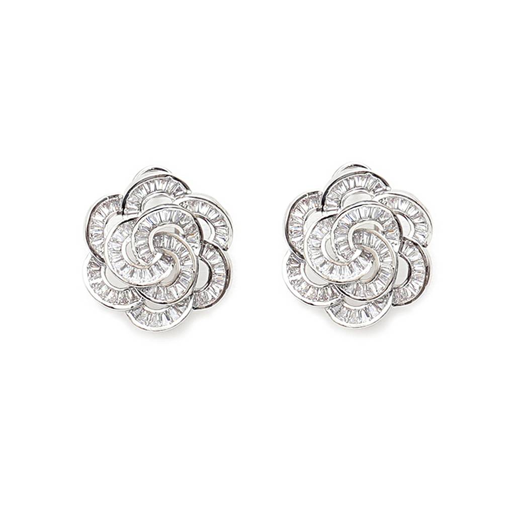 Flower Diamond Earrings : RSA23-24