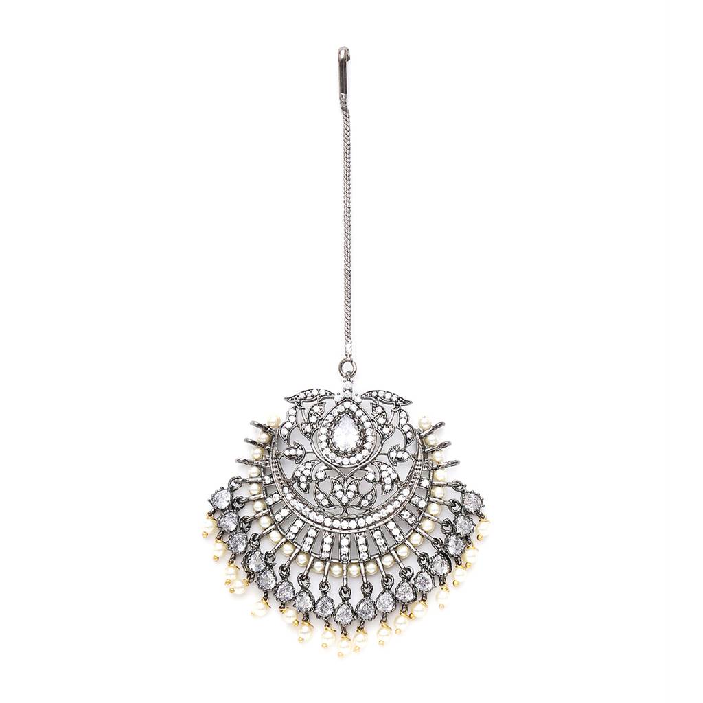 Oversized Diamond Maang Tikka : RSA23-48