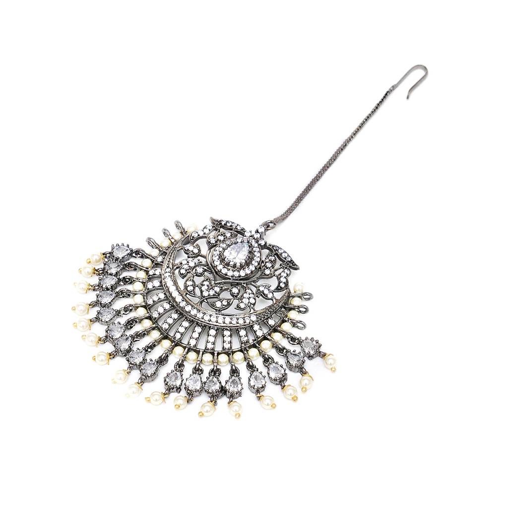 Oversized Diamond Maang Tikka : RSA23-48