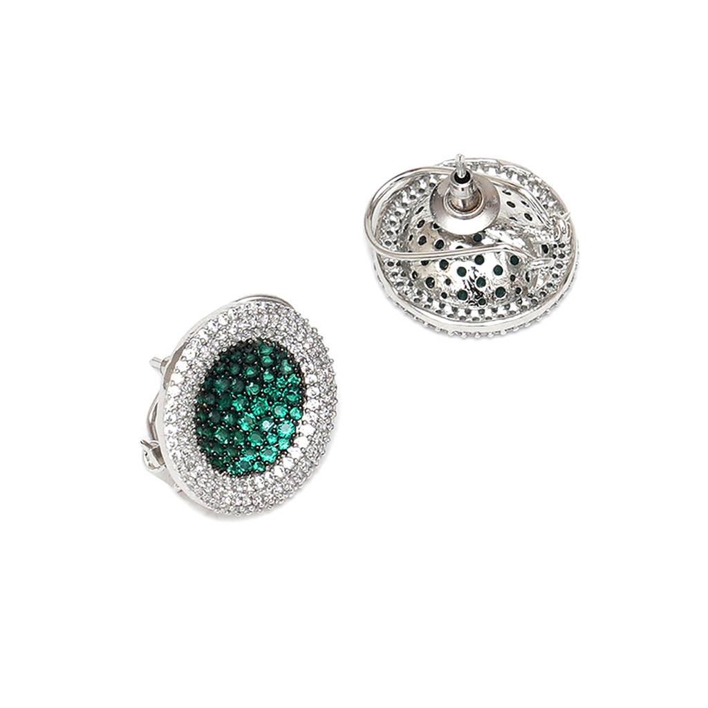 Jade Diamond And Stone Neckpiece With Studs : RSA23-46