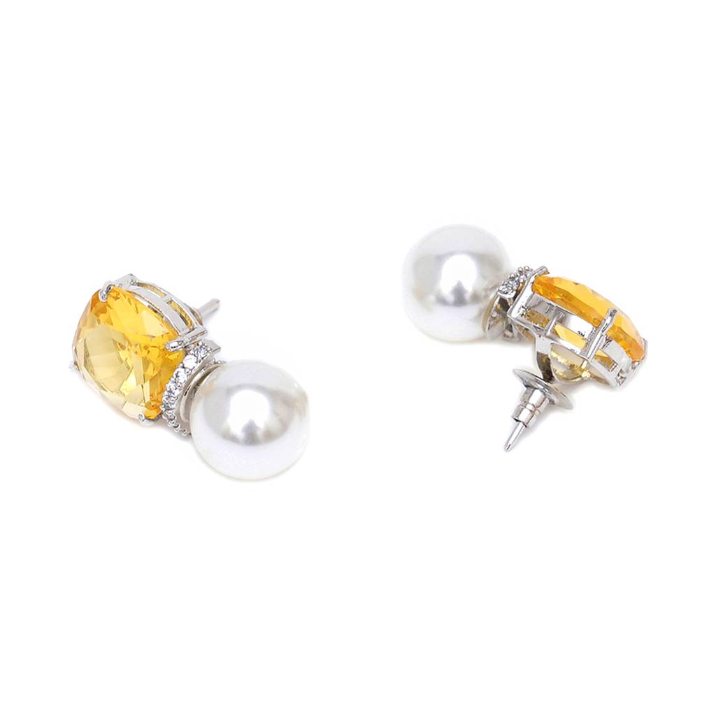 Yellow Pearl Studs : RSA23-29