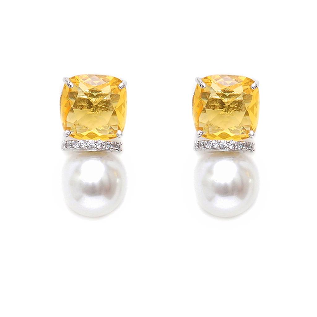 Yellow Pearl Studs : RSA23-29