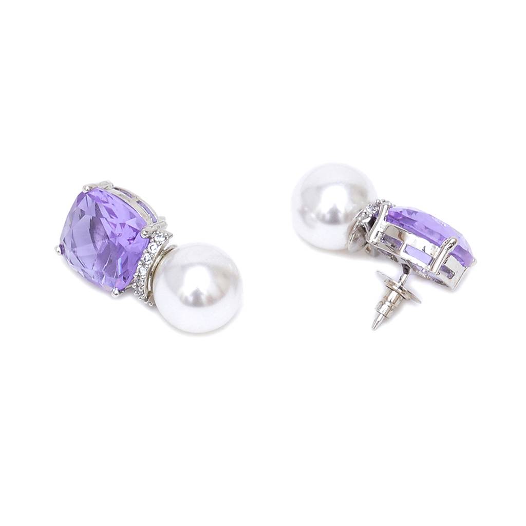 Purple Pearl Studs : RSA23-31