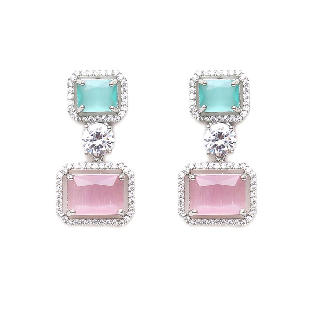 Jade And Blush Pink Earrings : RSA23-27
