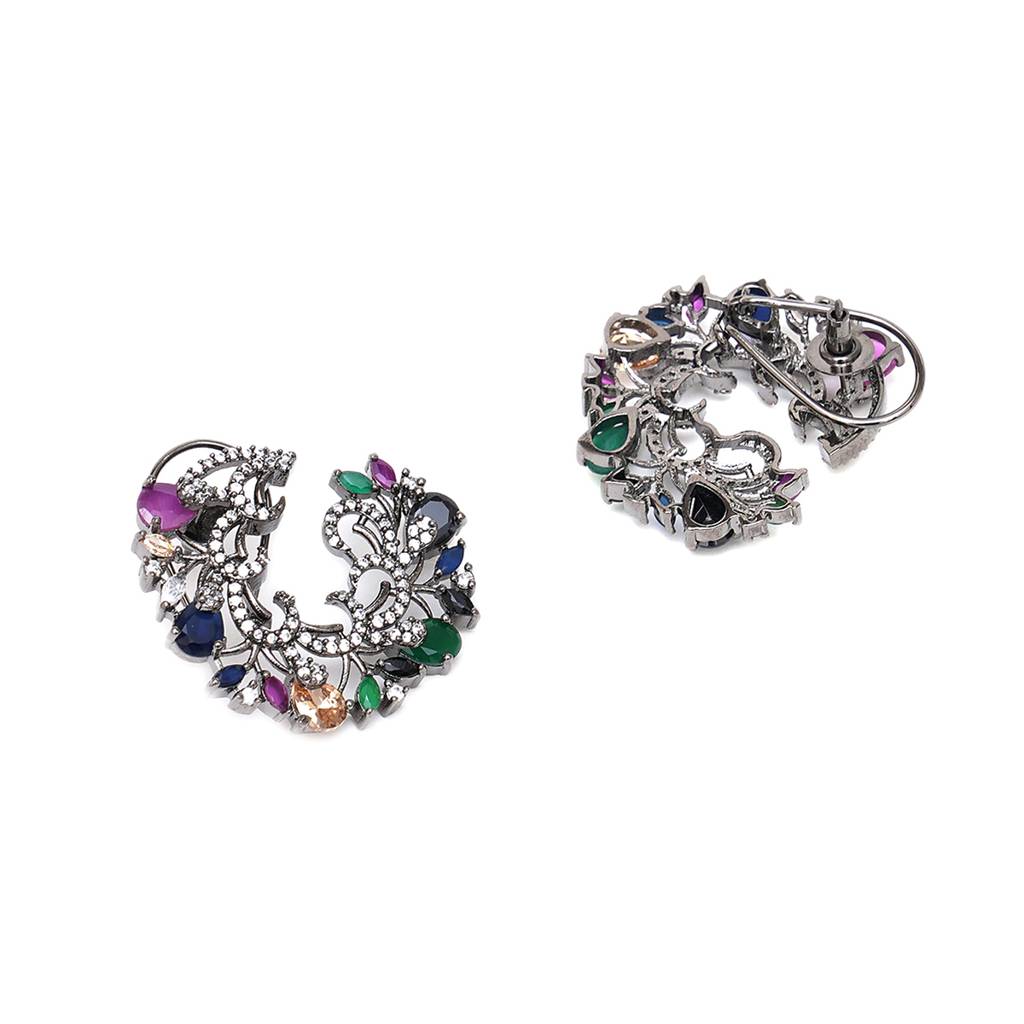 Multi Flower Oversized Stud Earrings : RSA23-17