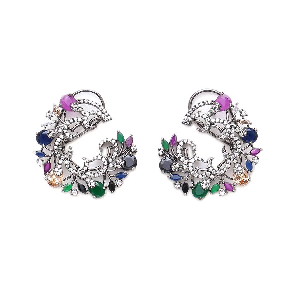 Multi Flower Oversized Stud Earrings : RSA23-17