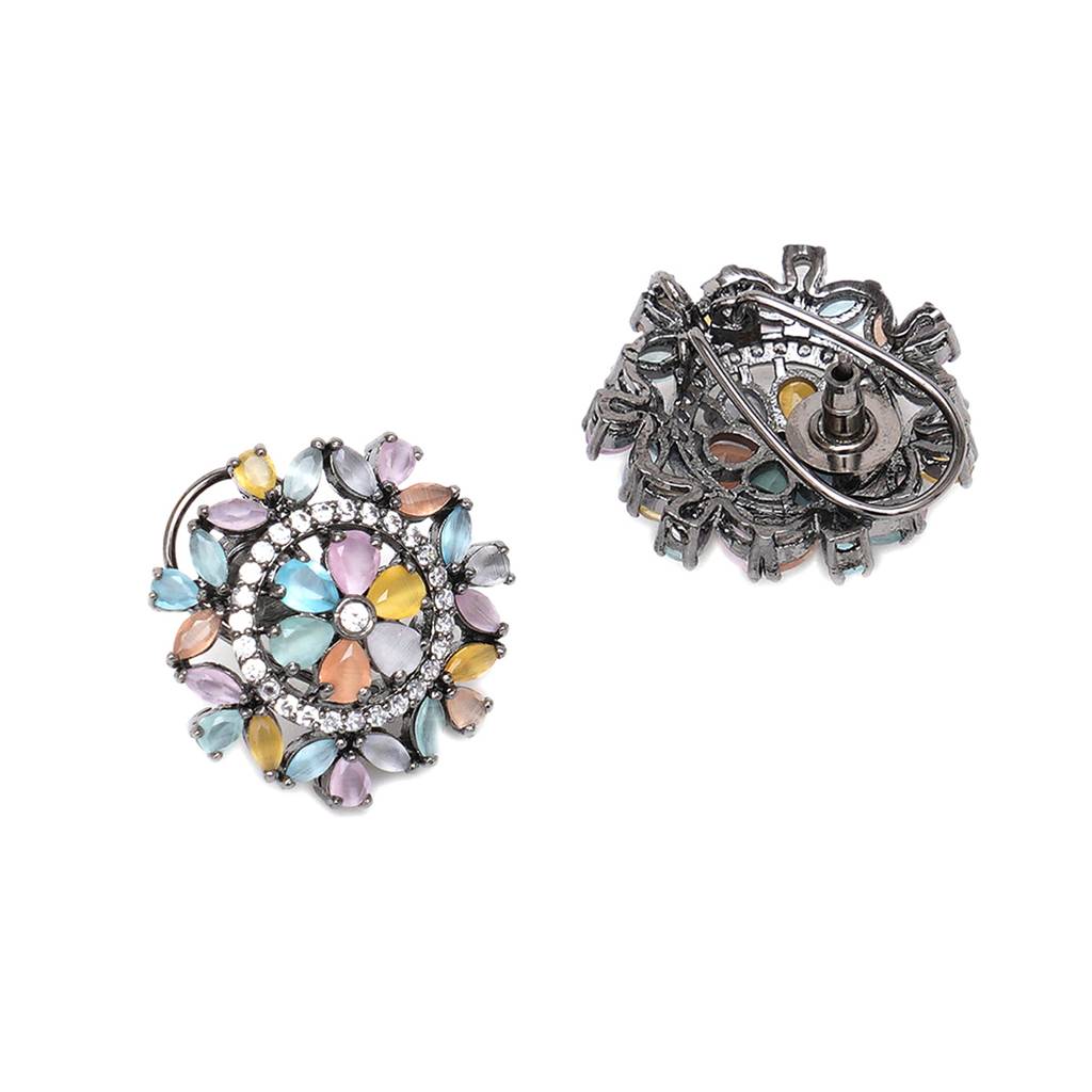 Blush Flower Stone Studs : RSA23-20