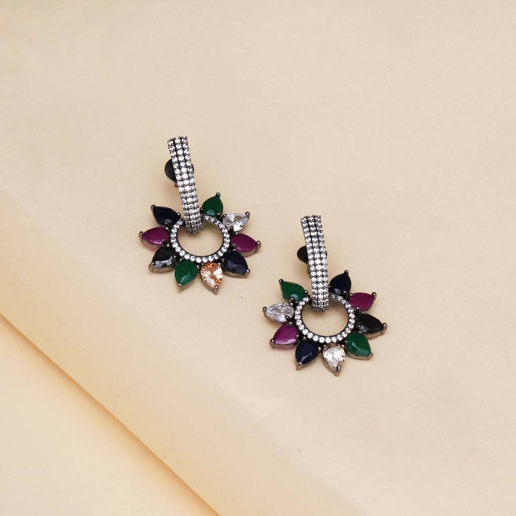 Dual Detachable Multi Loop Earrings : RSA23-22