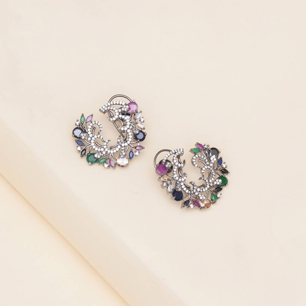 Multi Flower Oversized Stud Earrings : RSA23-17
