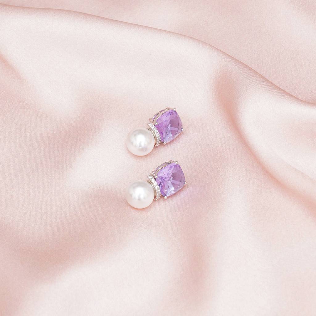 Purple Pearl Studs : RSA23-31