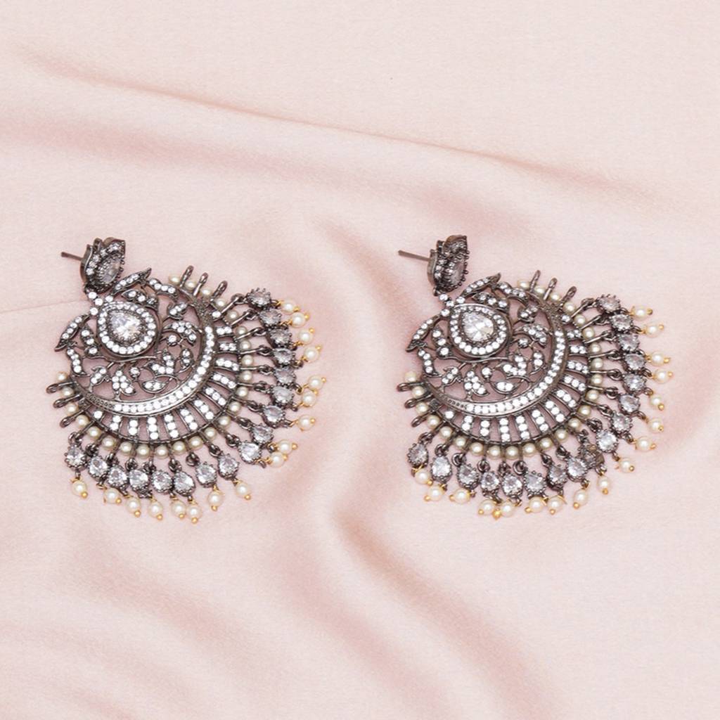 Pearl Silver Plated Earrings : RSA23-2
