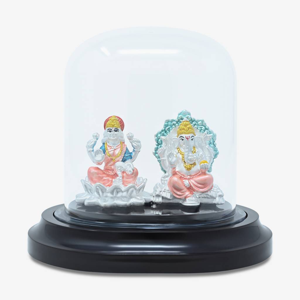 Touch925 999 Silver Laxmi Ganesh Abundance Idol : ARI44