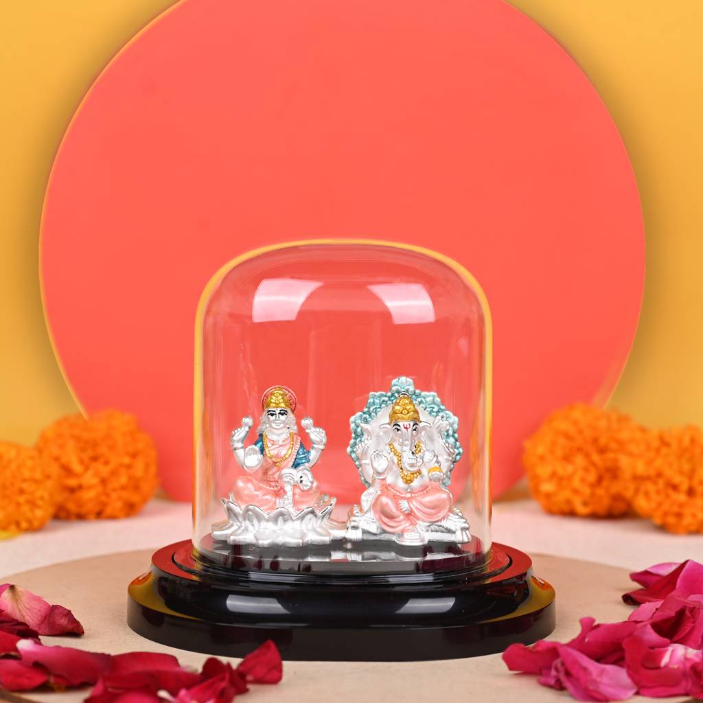 Touch925 999 Silver Laxmi Ganesh Abundance Idol : ARI44