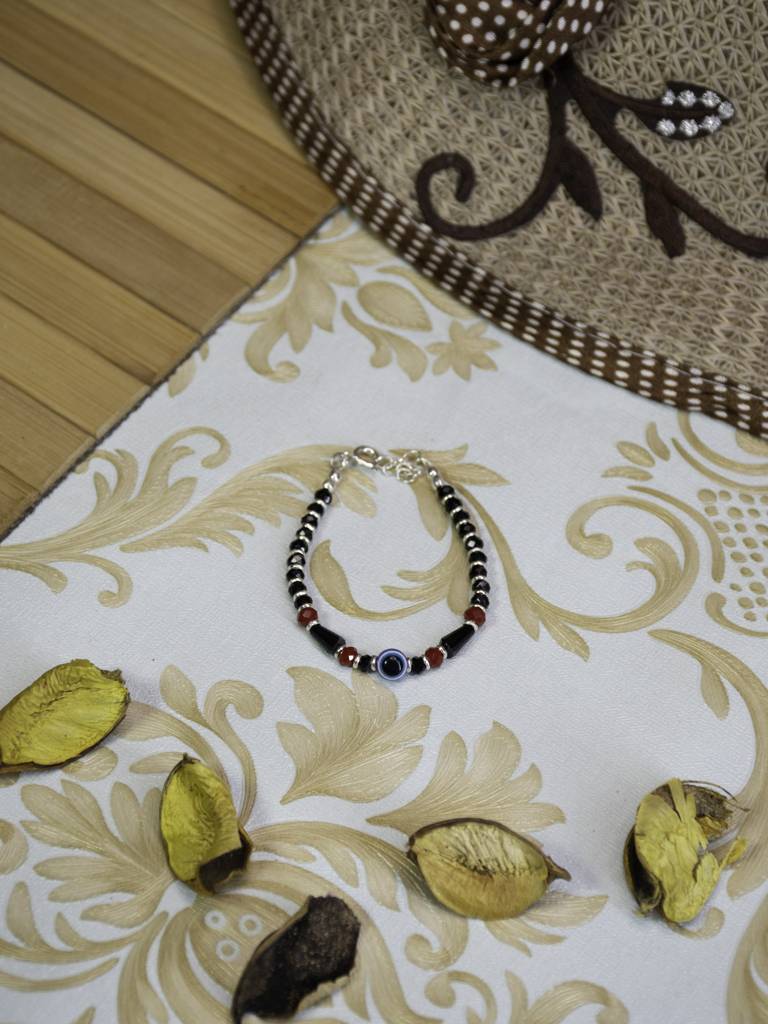 Kids 925 Sterling Silver Evil Eye Beads Wraparoud Bracelet : ARSBR18A