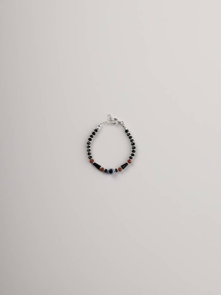 Kids 925 Sterling Silver Evil Eye Beads Wraparoud Bracelet : ARSBR18A