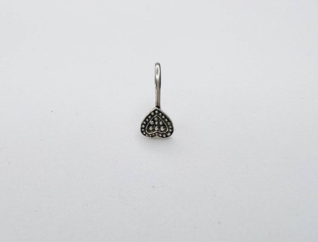 Silver Heart Shape Clip On Nosepin : ARSNP147