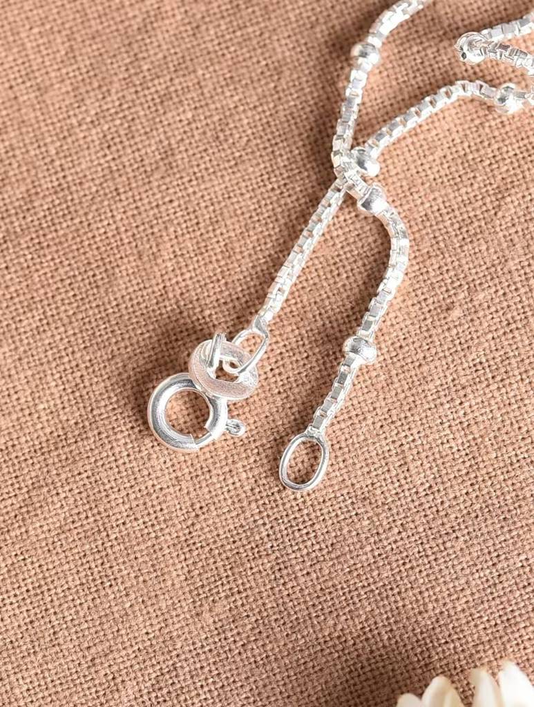 925 Sterling Silver Round Single Beaded  Anklets : ARSP130