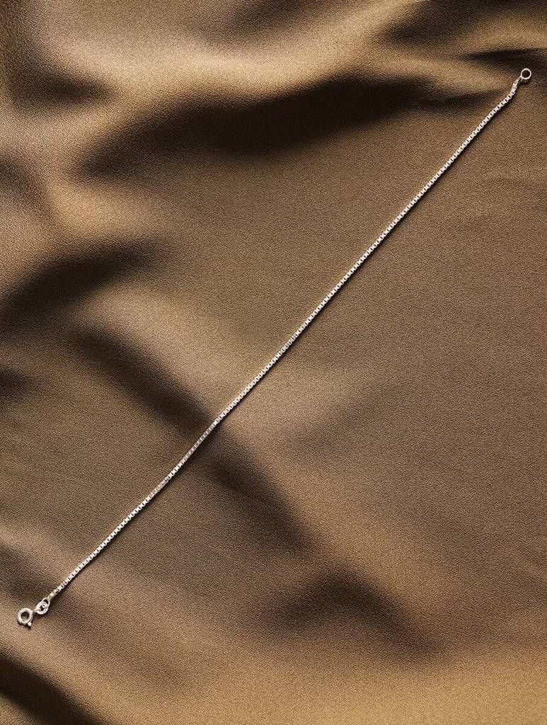 925 Sterling Silver Box Chain Anklets : ARSP36