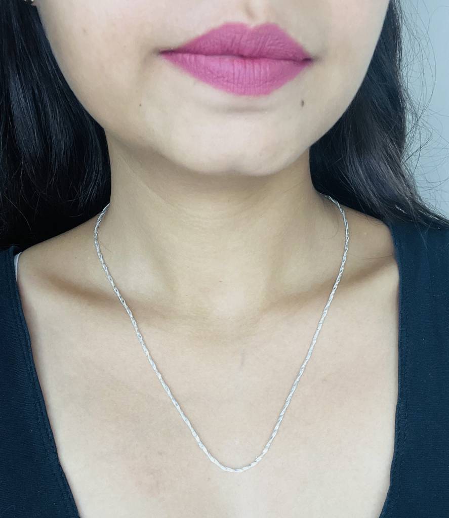 925 Sterling Silver Twisted Design Neck Chain : ARSPC140