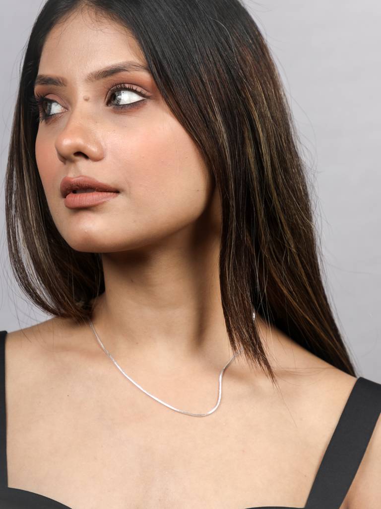 925 Sterling Silver Solid Neck Chain : ARSPC47