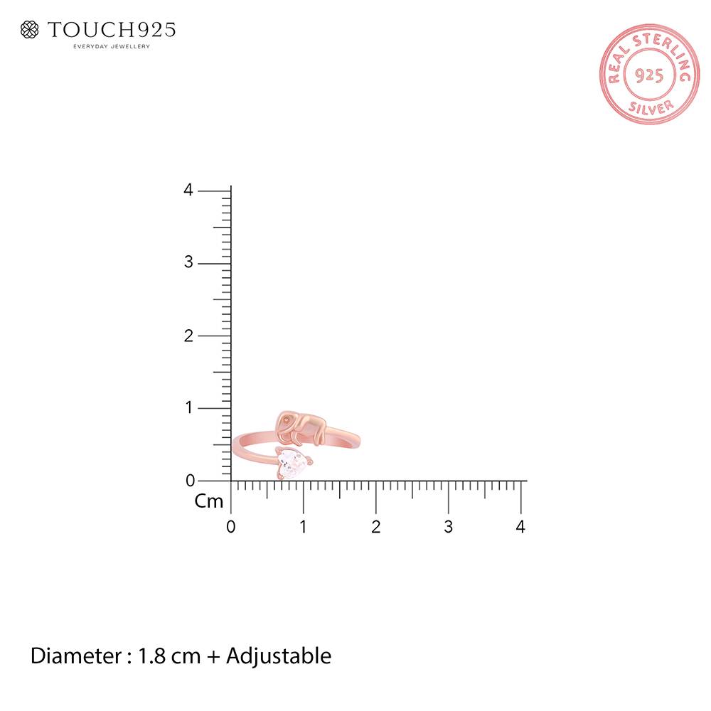 Elephant Embrace Toe Ring : ARTR851