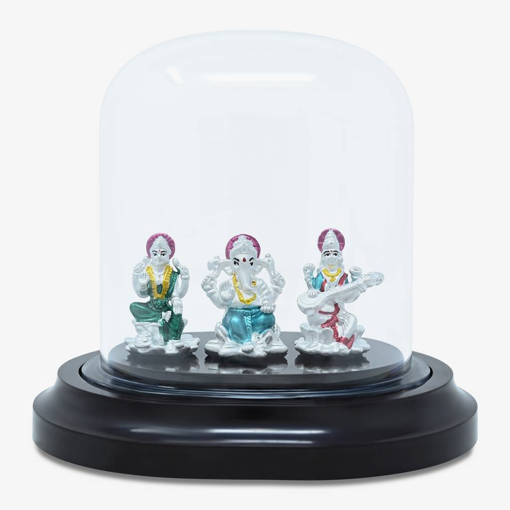 Touch925 999 Silver Saraswati Ganesha Laxmi Ji Elegance : ATI46