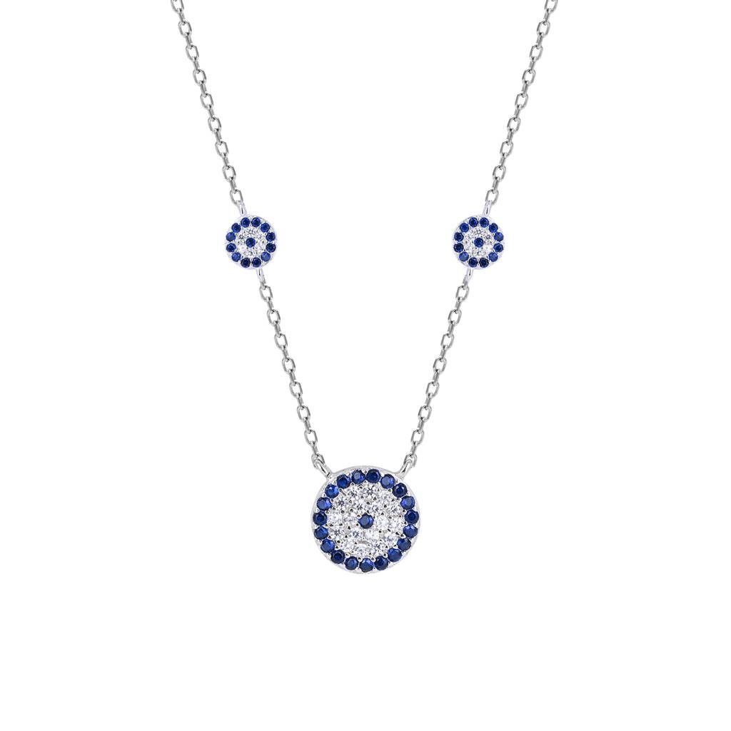 Petal Stone Necklace In Silver Color : AUNC231
