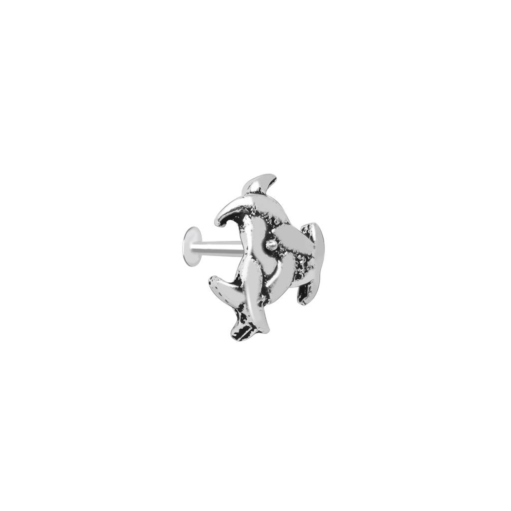 Pure Silver Criss Cross Nose Pin : AUNP513