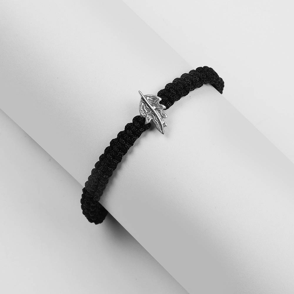 Silver Oxidised Silver Patti Thread Ankletare Are Single : AVA0014