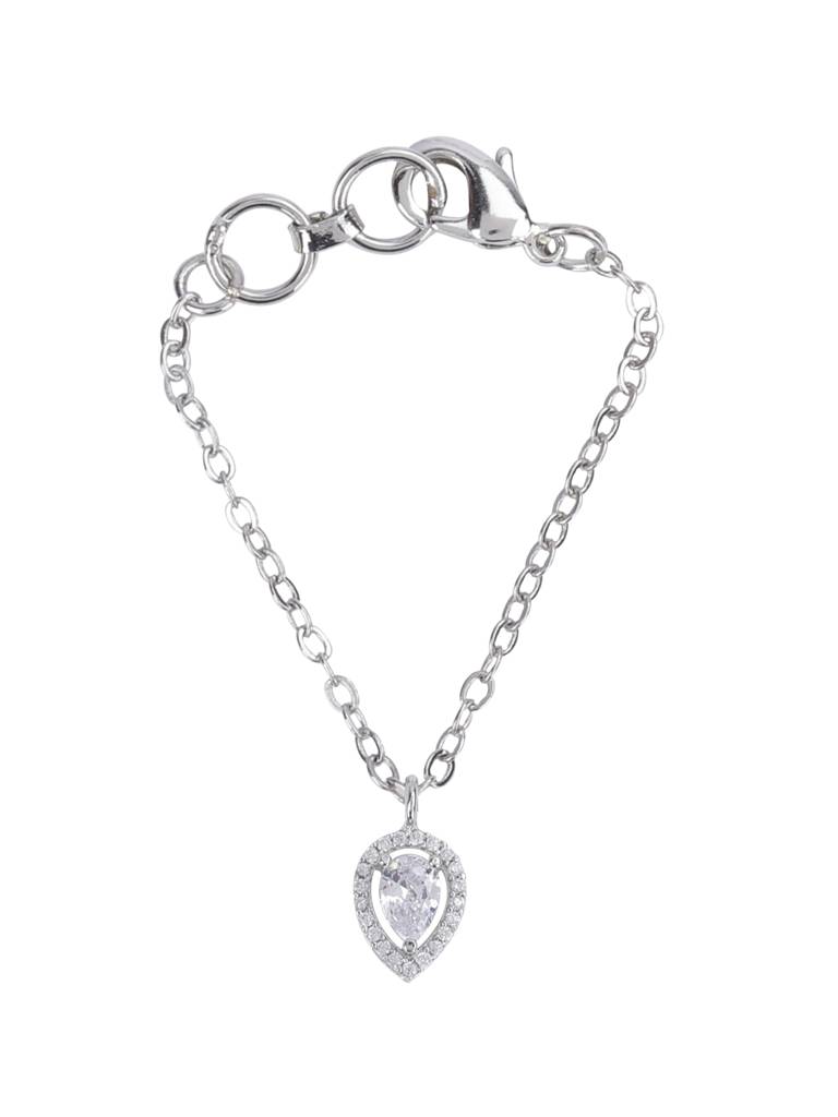 Pear Shape Solitaire Cz Watch Charm : AVAC10010