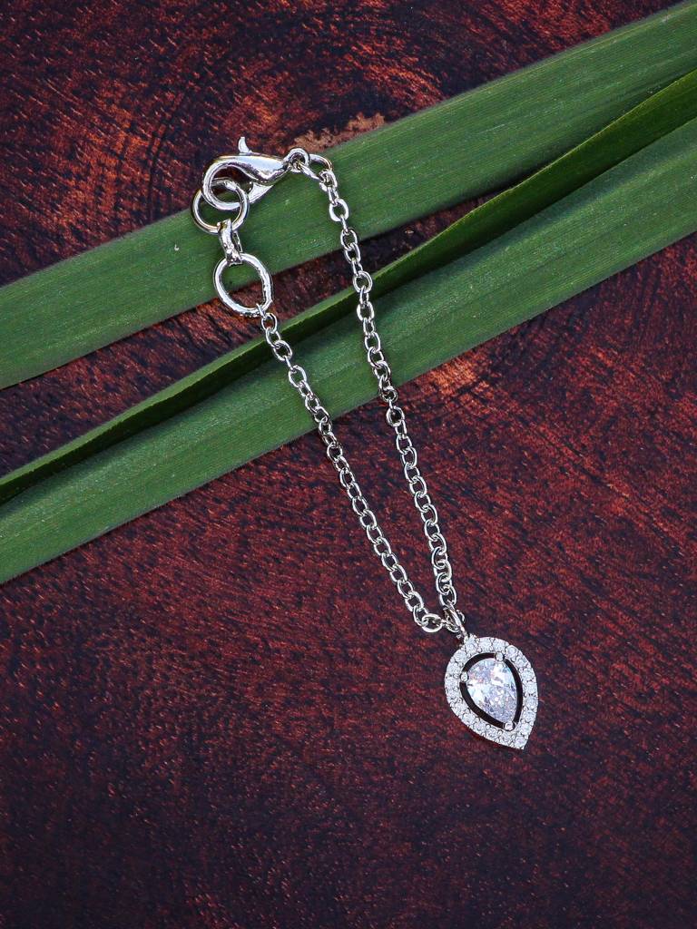 Pear Shape Solitaire Cz Watch Charm : AVAC10010