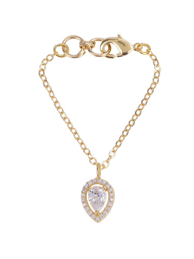 Pear Shape Solitaire Cz Watch Charm : AVAC10011