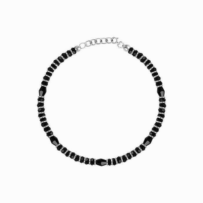 Oxidised Silver Black Spiral Crafted Bracelet : AVBR043