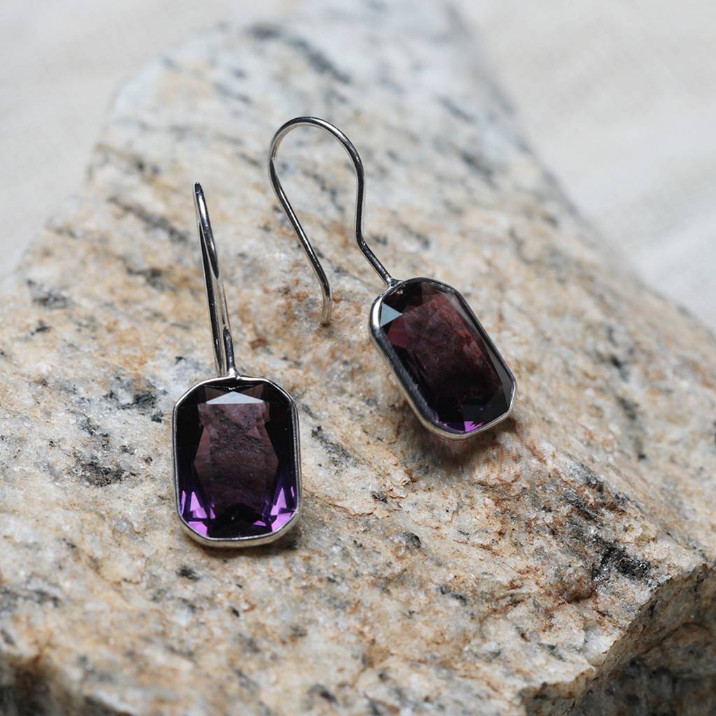 Silver Royal Purple Earrings Silver Royal Purple Earrings · Eternz