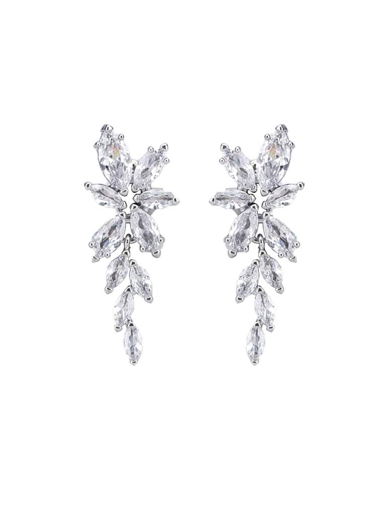 White Beauty Cz Dangler Earrings : AVER10077
