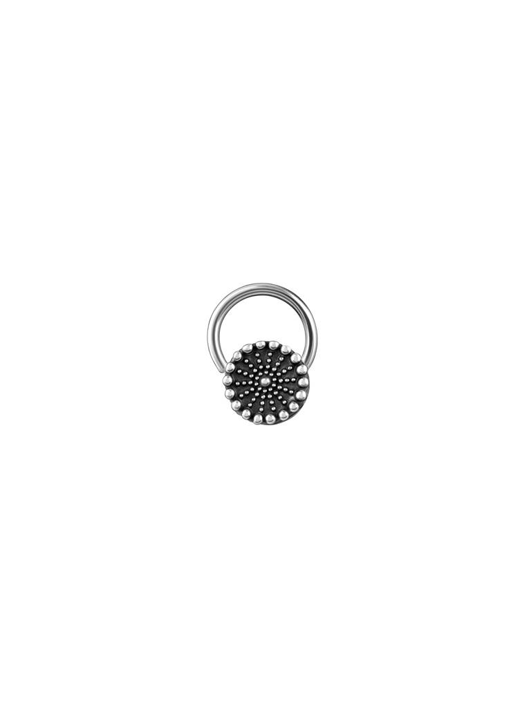Silver Oxidised Silver Classic Nose Pin : AVNP006