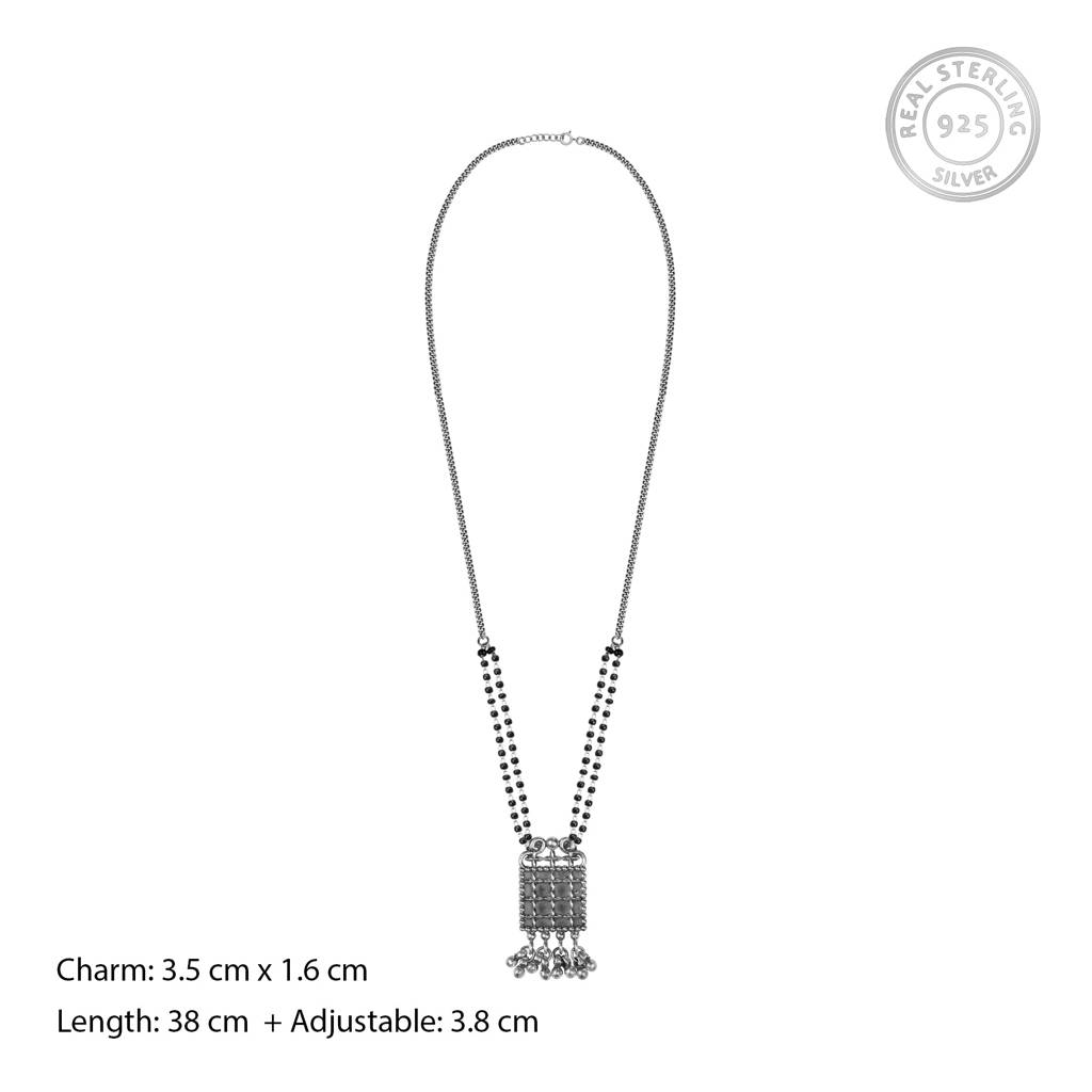 Silver Dangler Mangalsutra : AVPD0128