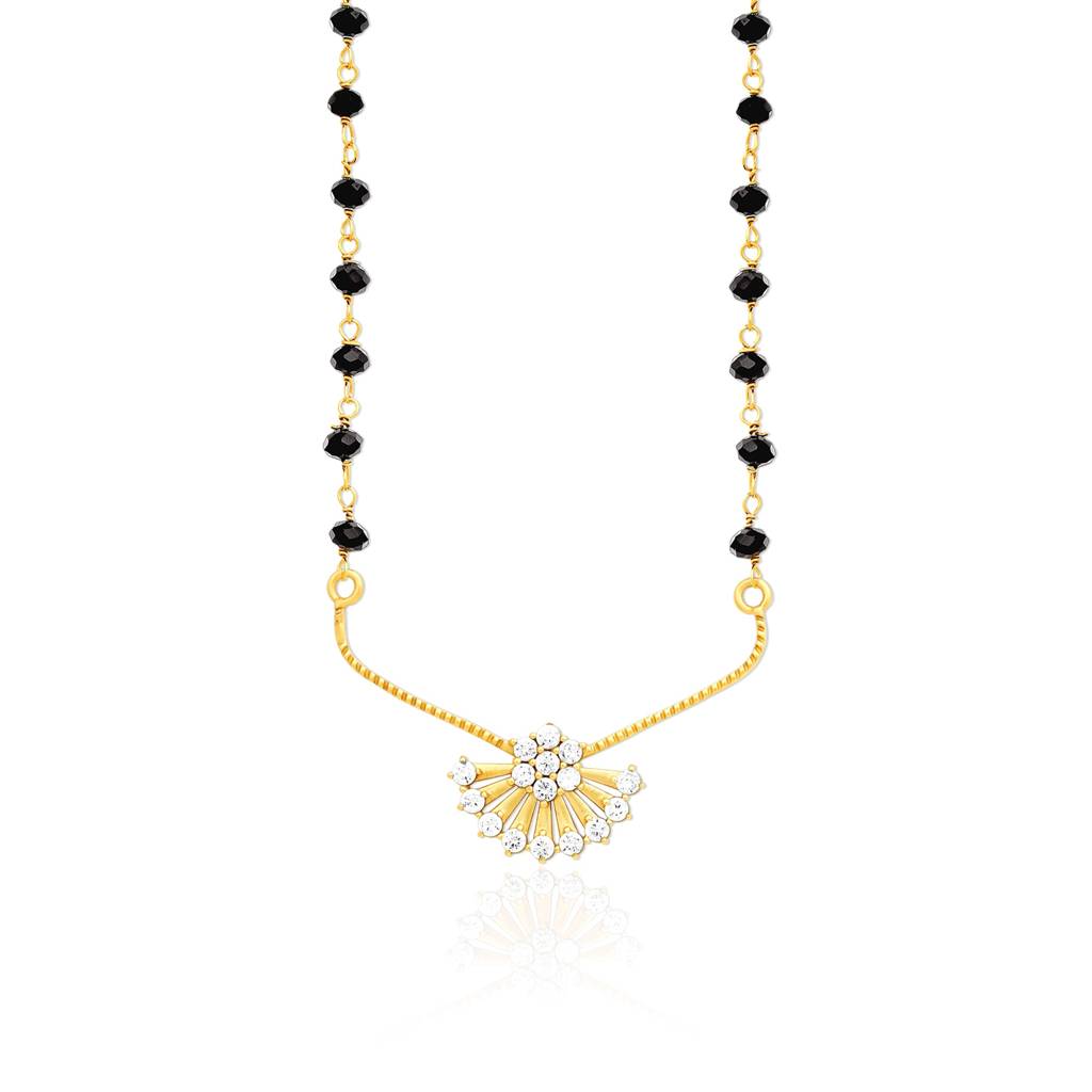 Golden Ardha Chandra Mangalsutra : AVPD0179