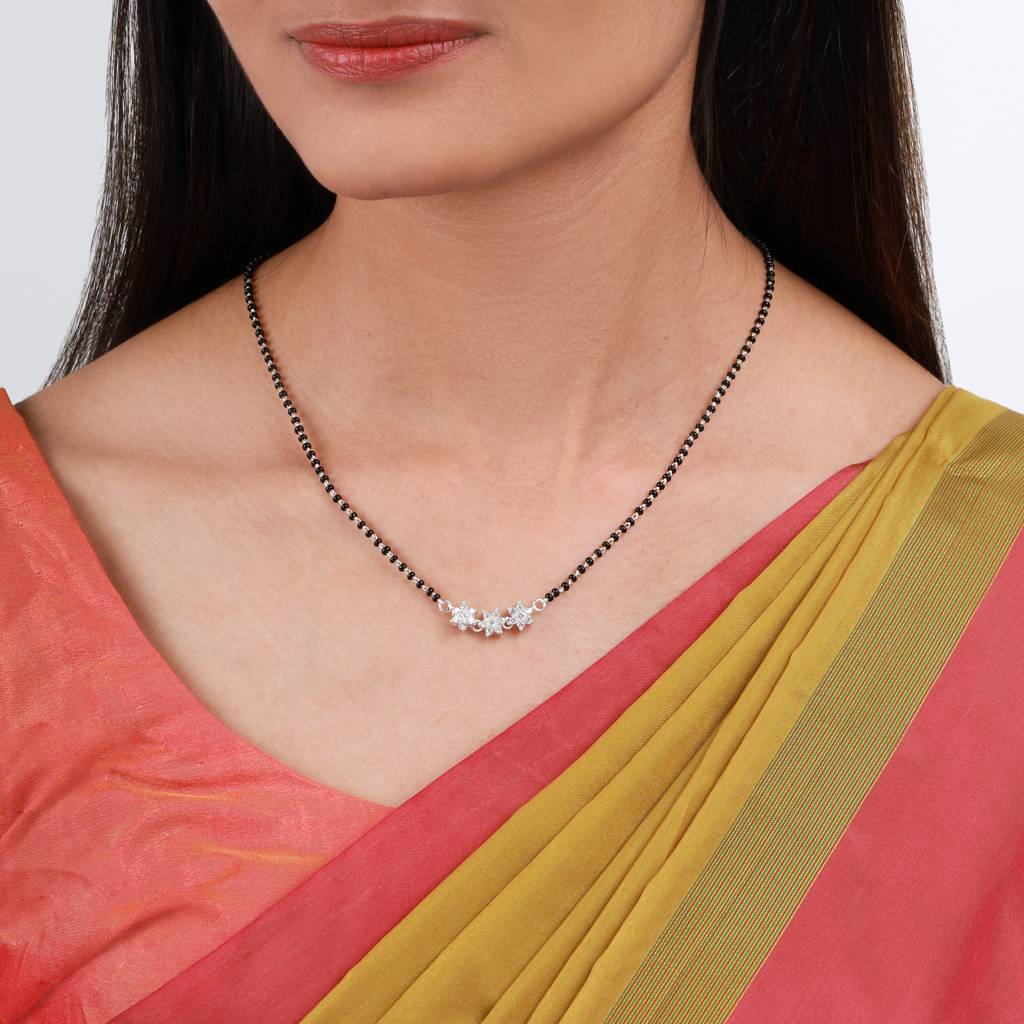 Silver Tri-Constellation Mangalsutra : AVPD0180