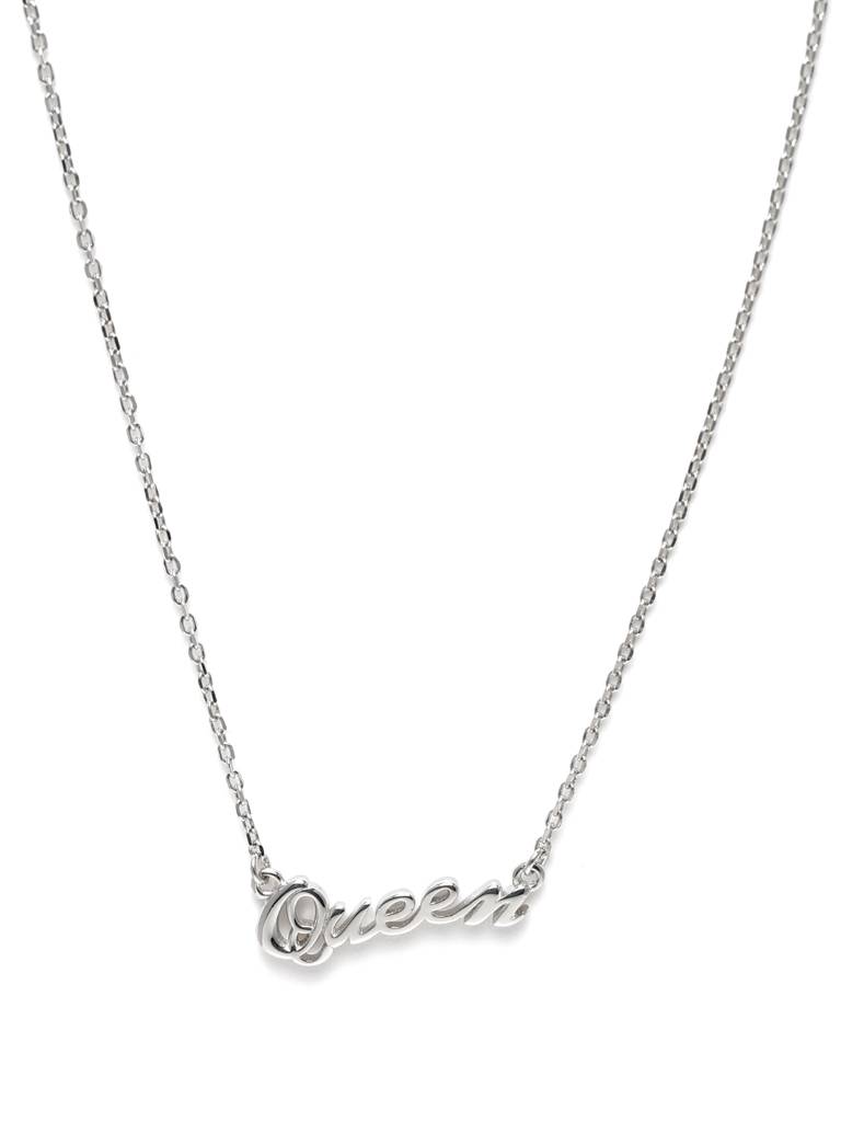 925 Sterling Silver Queen Pendant Necklace : AVPE10001
