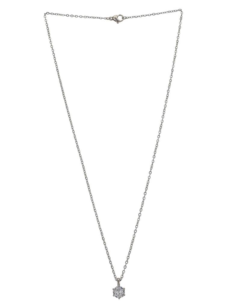 Timeless Solitaire Cz Pendant : AVPE10031