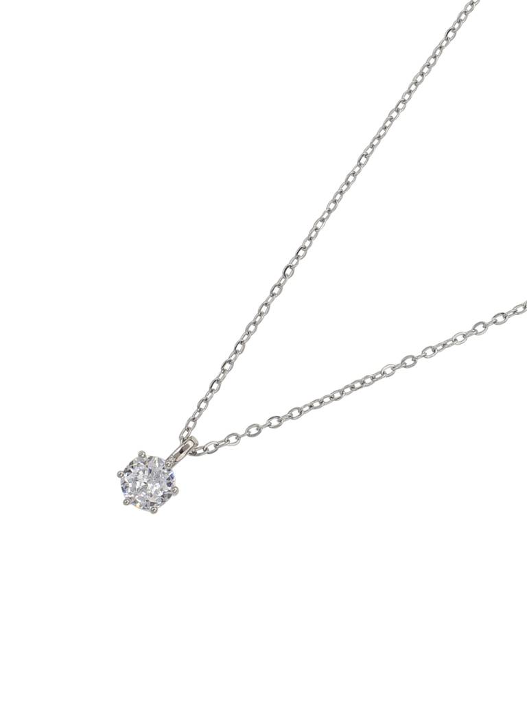 Timeless Solitaire Cz Pendant : AVPE10031