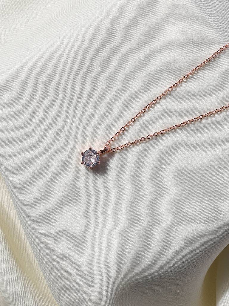Timeless Solitaire Cz Pendant : AVPE10032