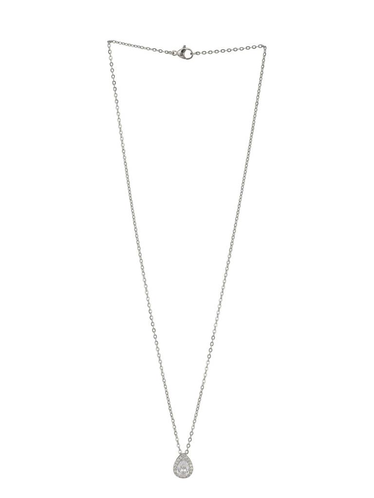 White Drop Cz Pendant : AVPE10036