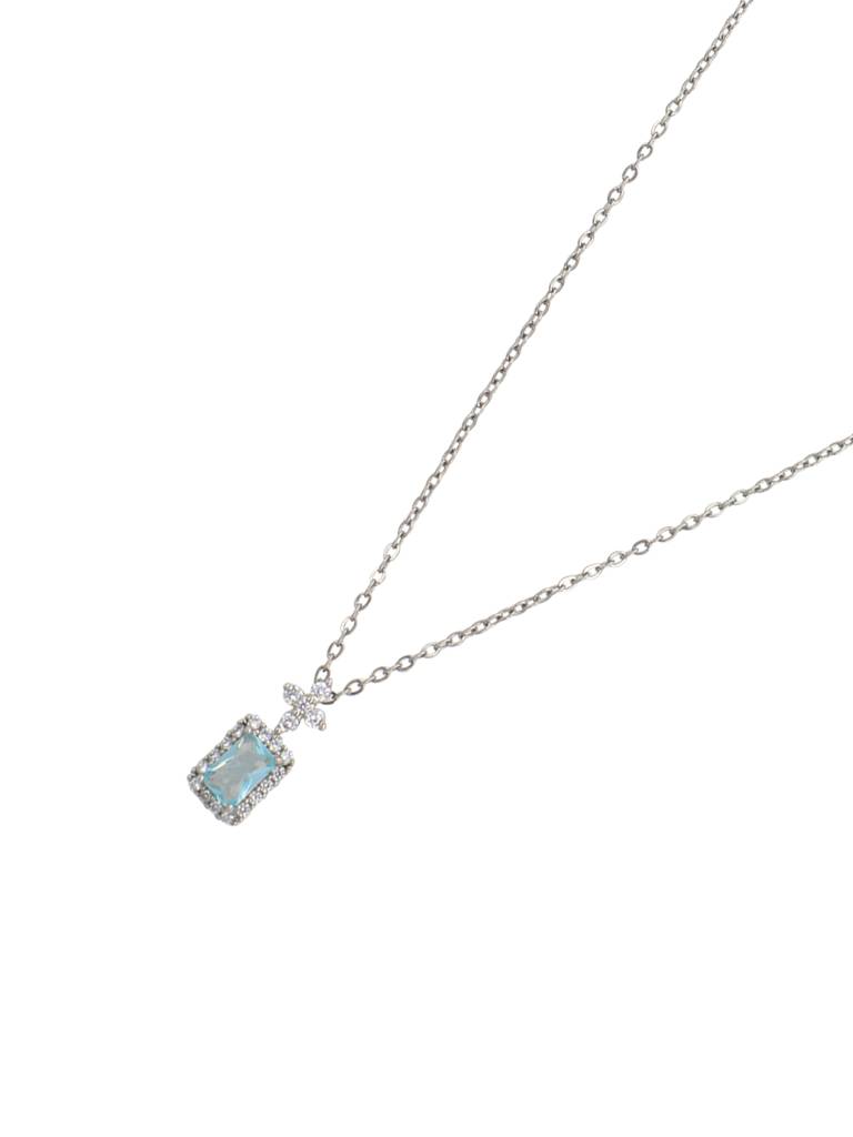 Aqua Blue Cz Pendant : AVPE10037