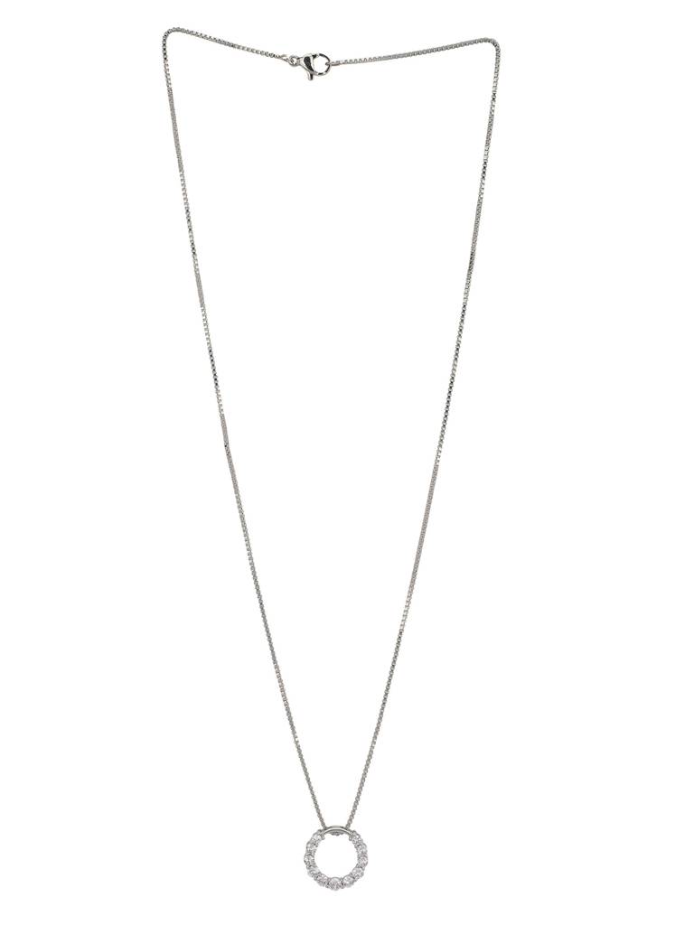 Sparkling Cz Circle Pendant : AVPE10041